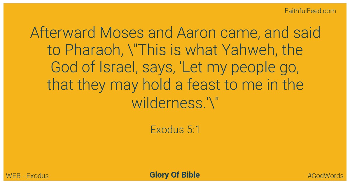 Exodus 5:1 - Web