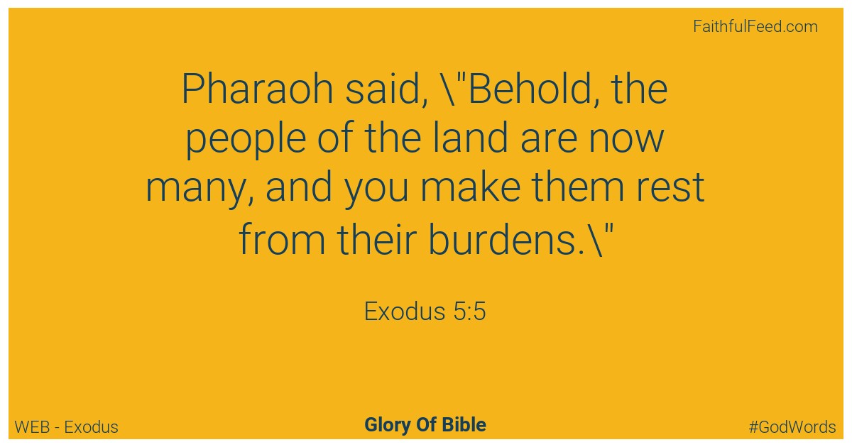 Exodus 5:5 - Web