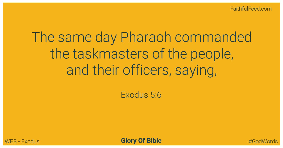 Exodus 5:6 - Web