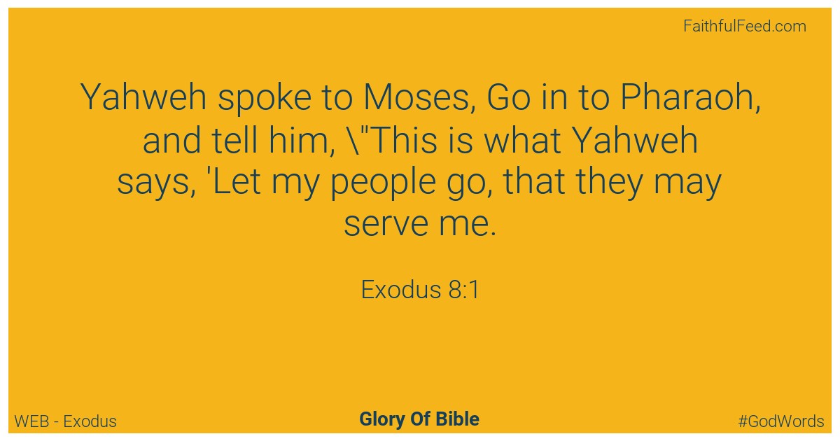 Exodus 8:1 - Web