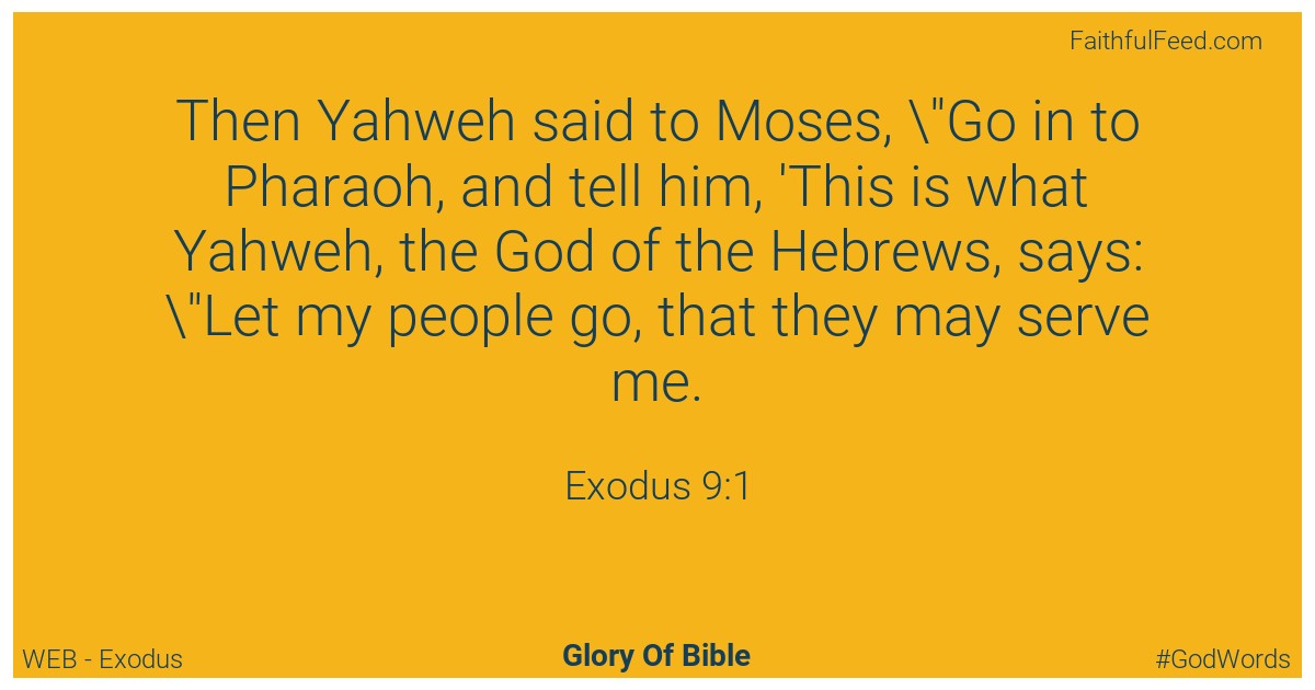 Exodus 9:1 - Web