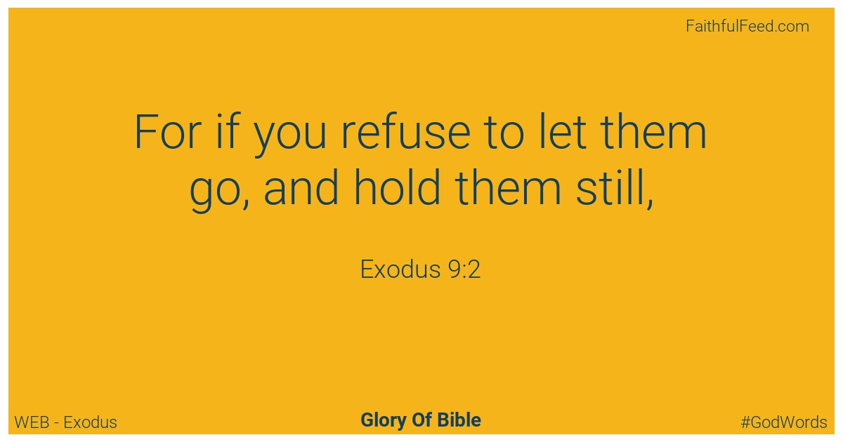 Exodus 9:2 - Web