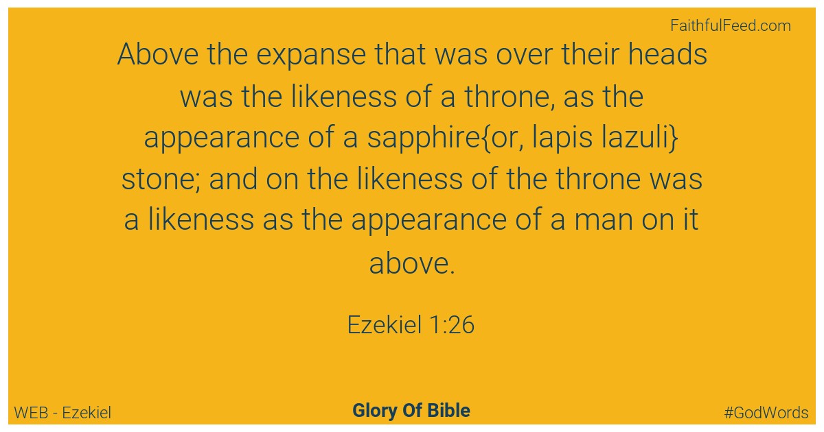 Ezekiel 1:26 - Web