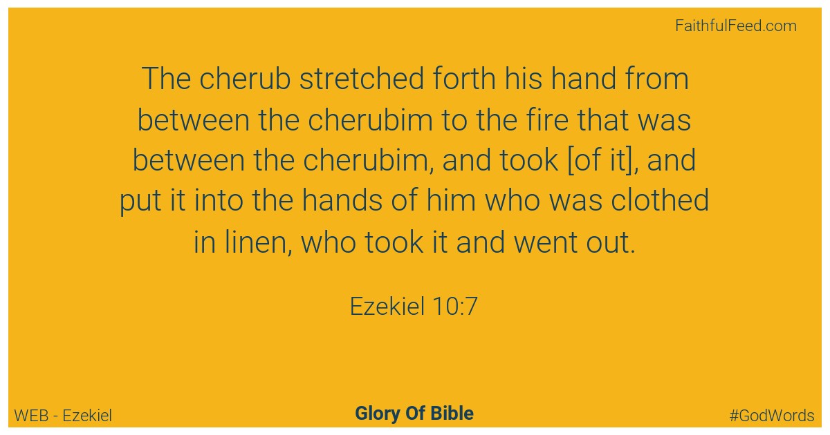 Ezekiel 10:7 - Web