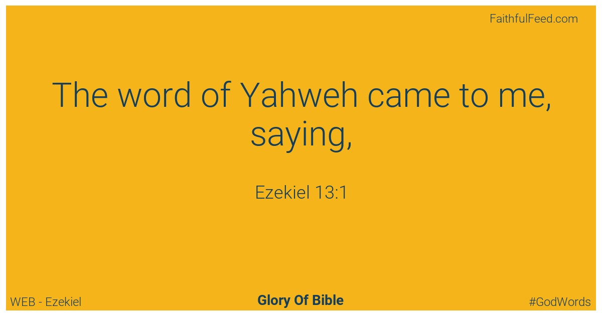 Ezekiel 13:1 - Web