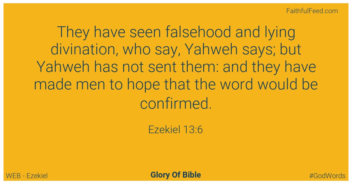 Ezekiel 13:6 - Web