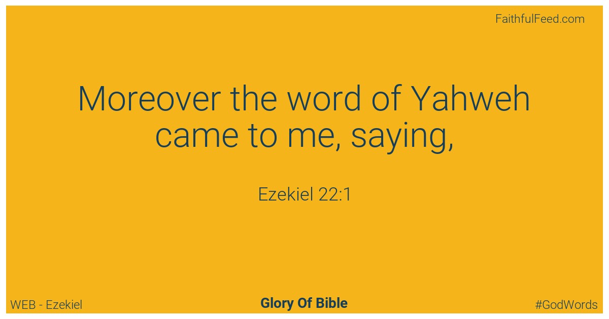 Ezekiel 22:1 - Web