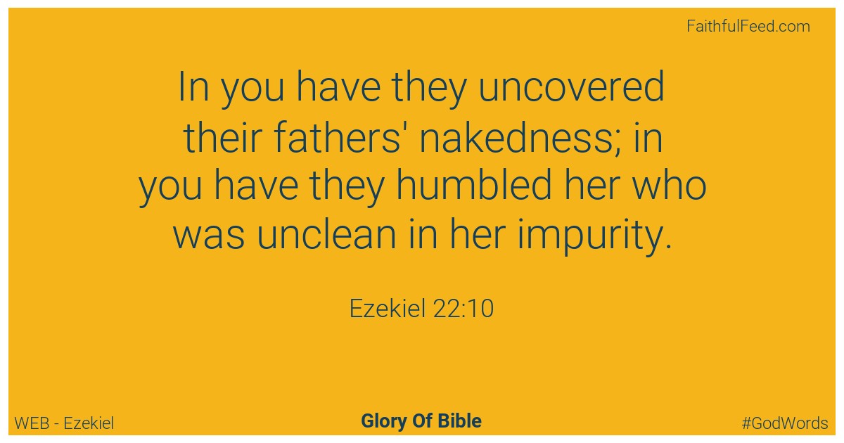 Ezekiel 22:10 - Web