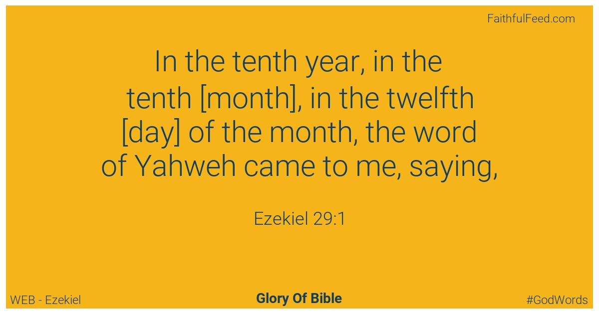 Ezekiel 29:1 - Web