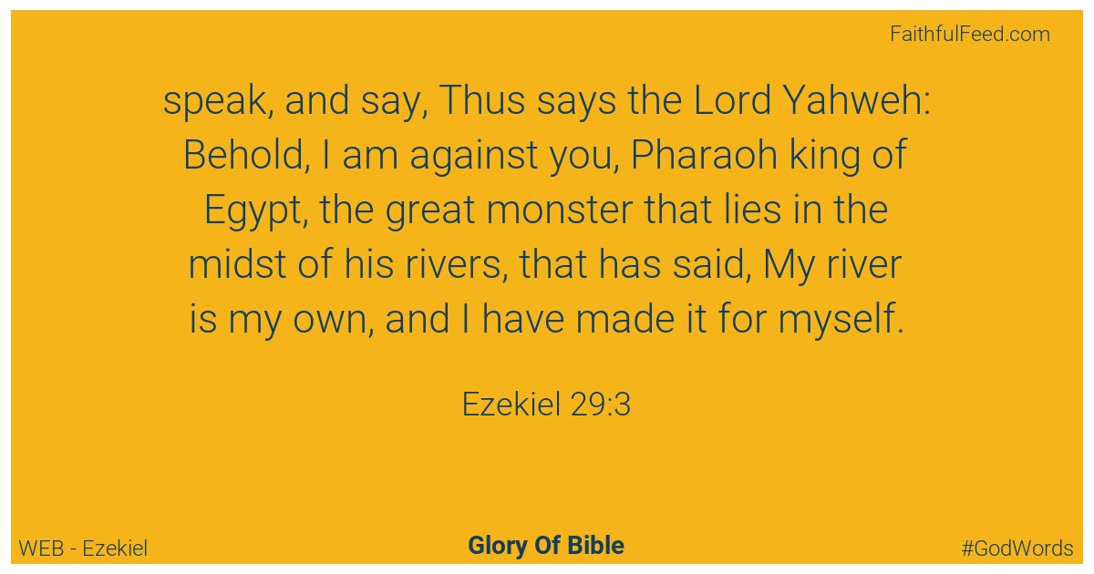 Ezekiel 29:3 - Web