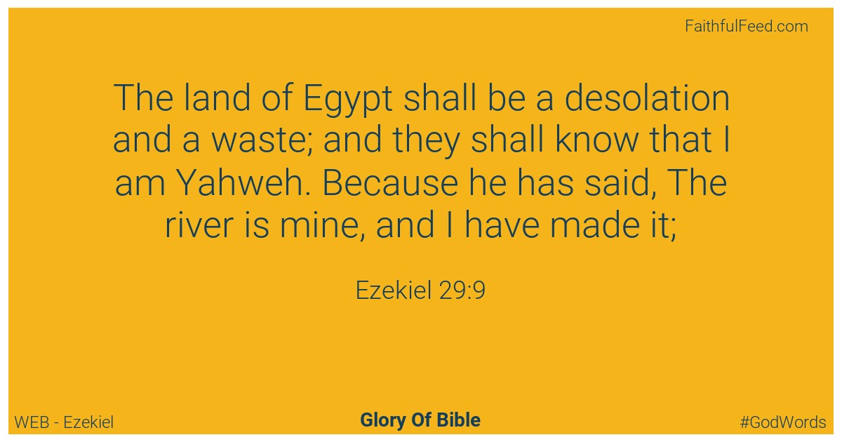 Ezekiel 29:9 - Web