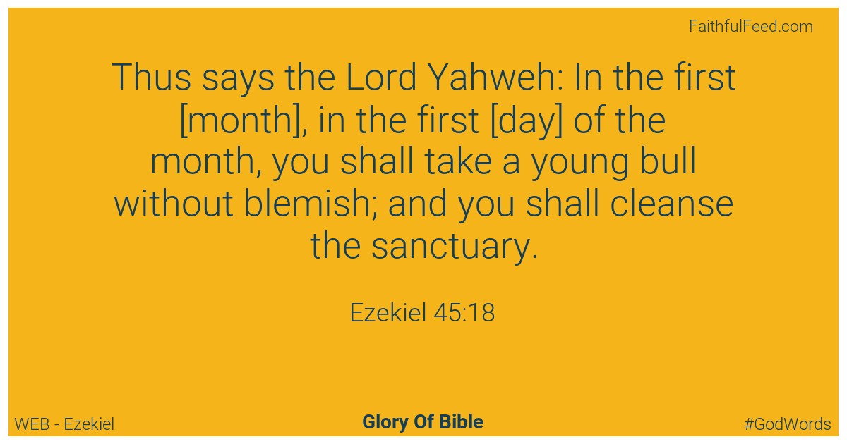Ezekiel 45:18 - Web