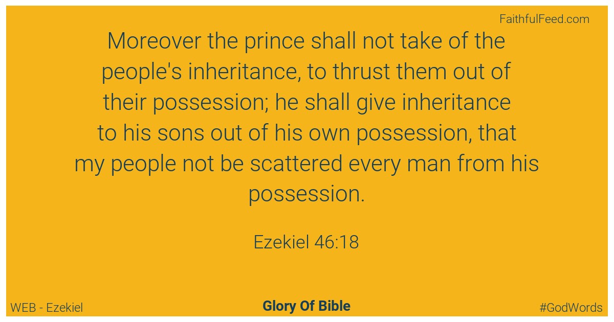 Ezekiel 46:18 - Web