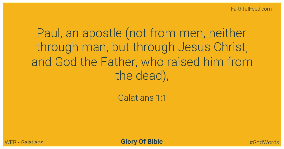 The Bible Verses from Galatians Chapter 1 - Web
