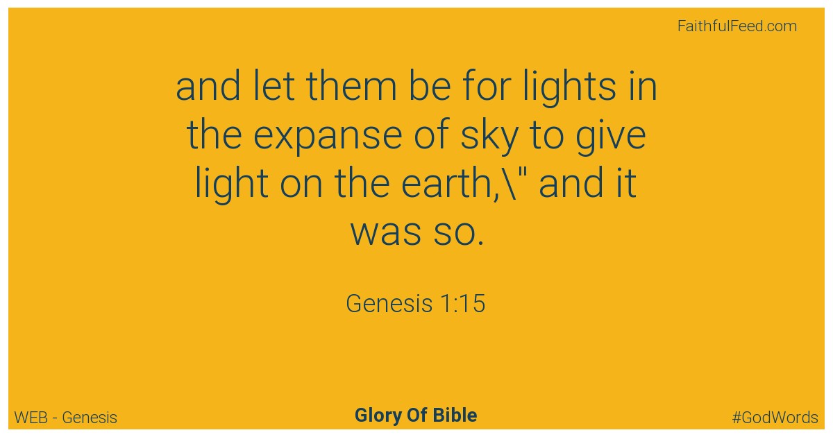 Genesis 1:15 - Web