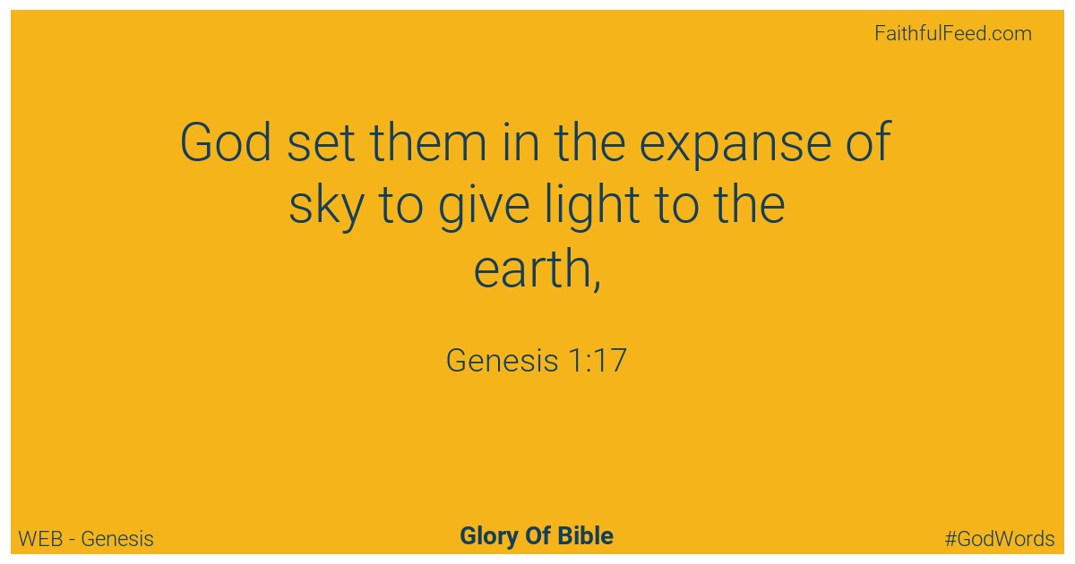 Genesis 1:17 - Web