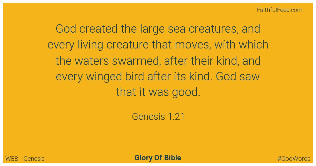 Genesis 1:21 - Web