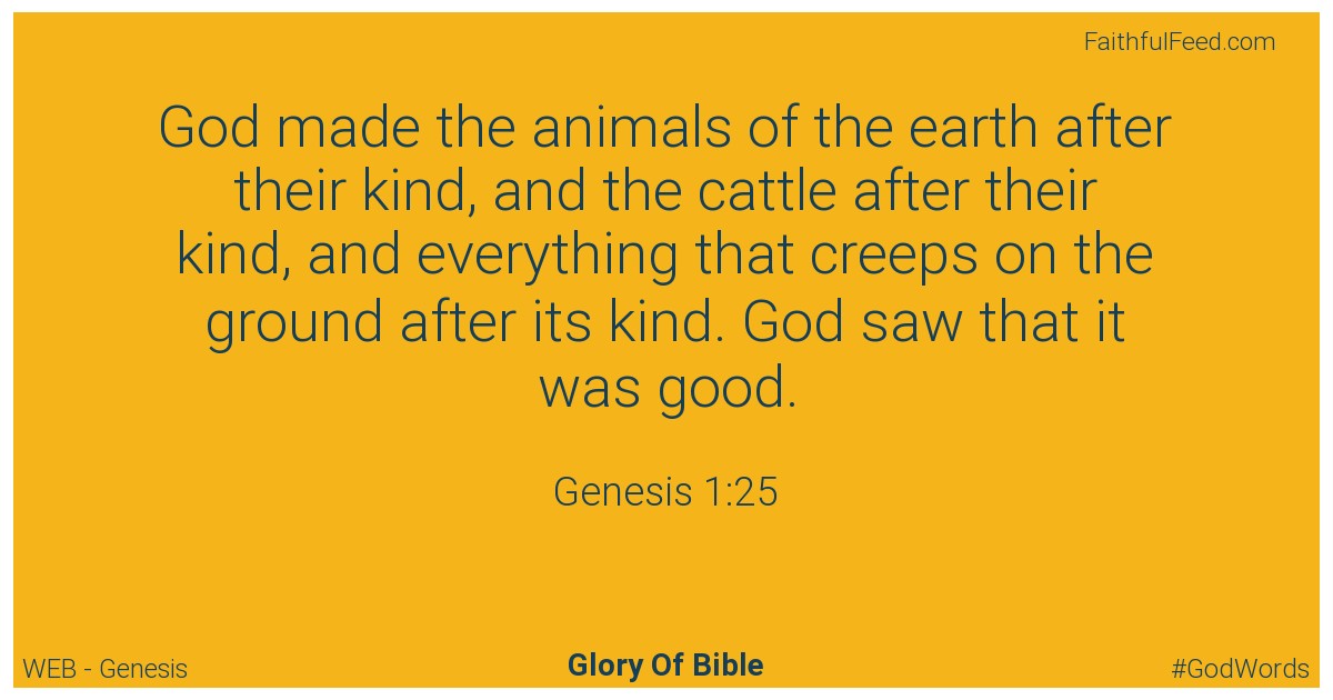 Genesis 1:25 - Web