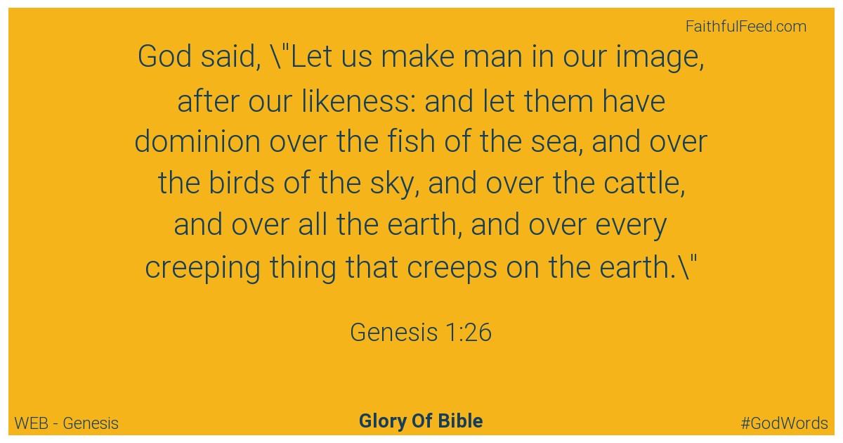 Genesis 1:26 - Web