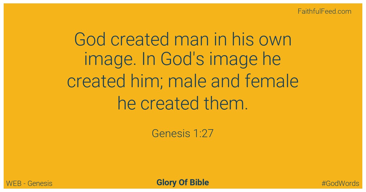 Genesis 1:27 - Web