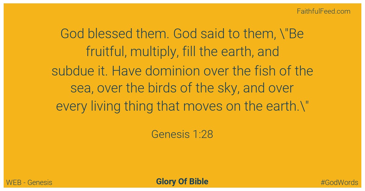 Genesis 1:28 - Web