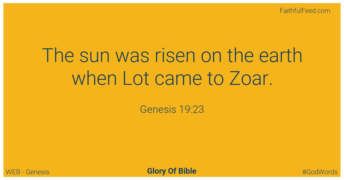 Genesis 19:23 - Web