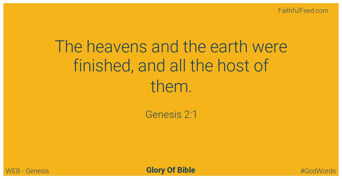 Genesis 2:1 - Web