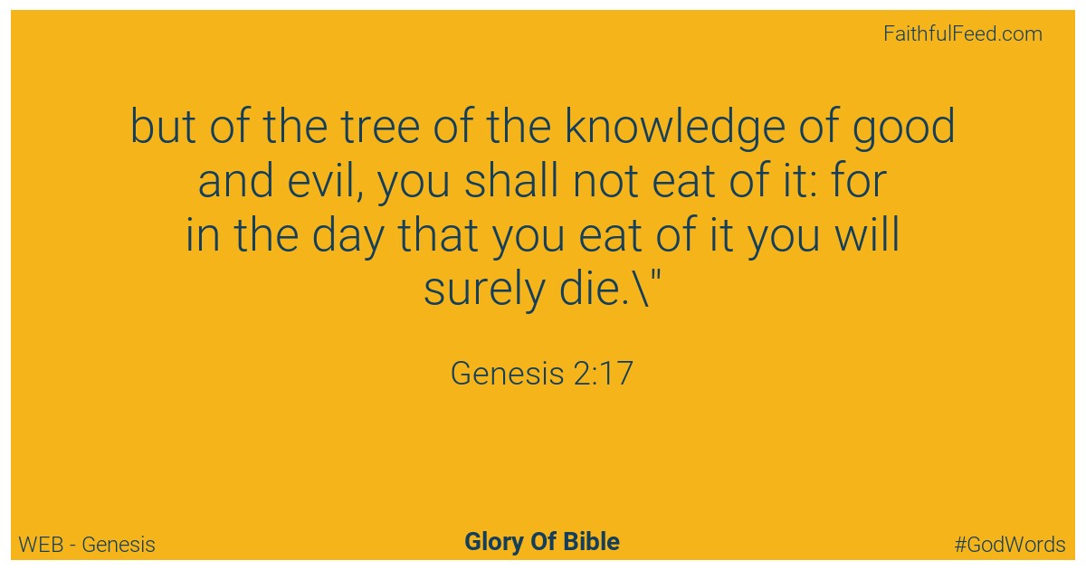 Genesis 2:17 - Web