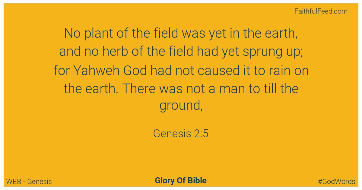 Genesis 2:5 - Web