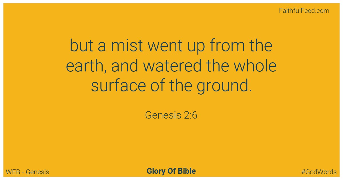 Genesis 2:6 - Web