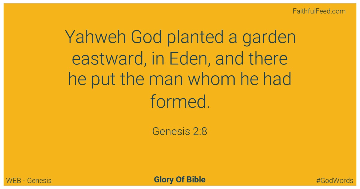 Genesis 2:8 - Web