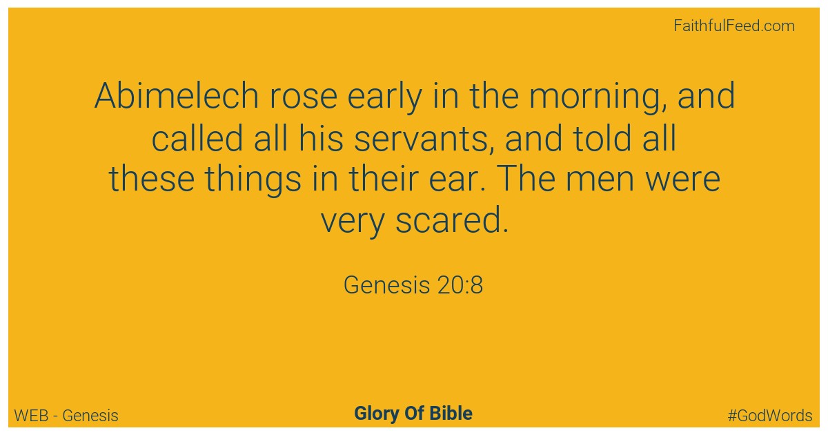 Genesis 20:8 - Web