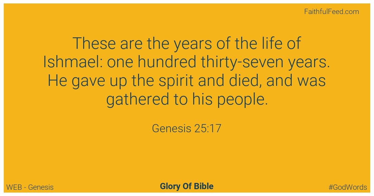 Genesis 25:17 - Web