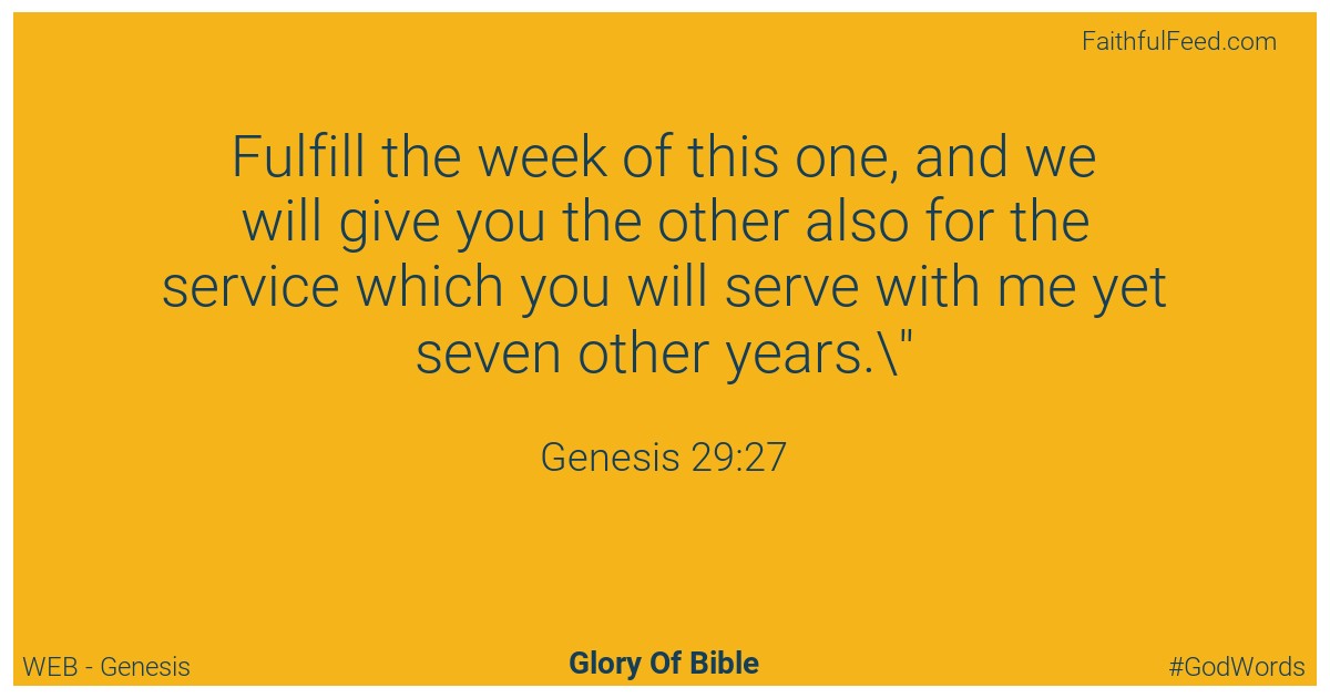 Genesis 29:27 - Web