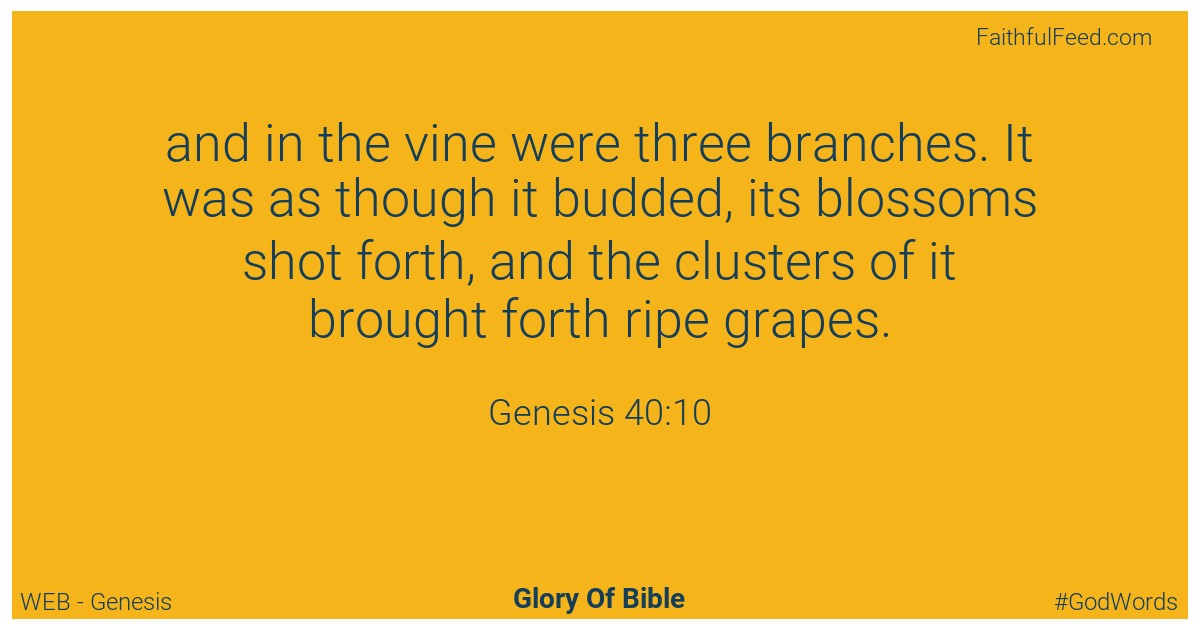 Genesis 40:10 - Web