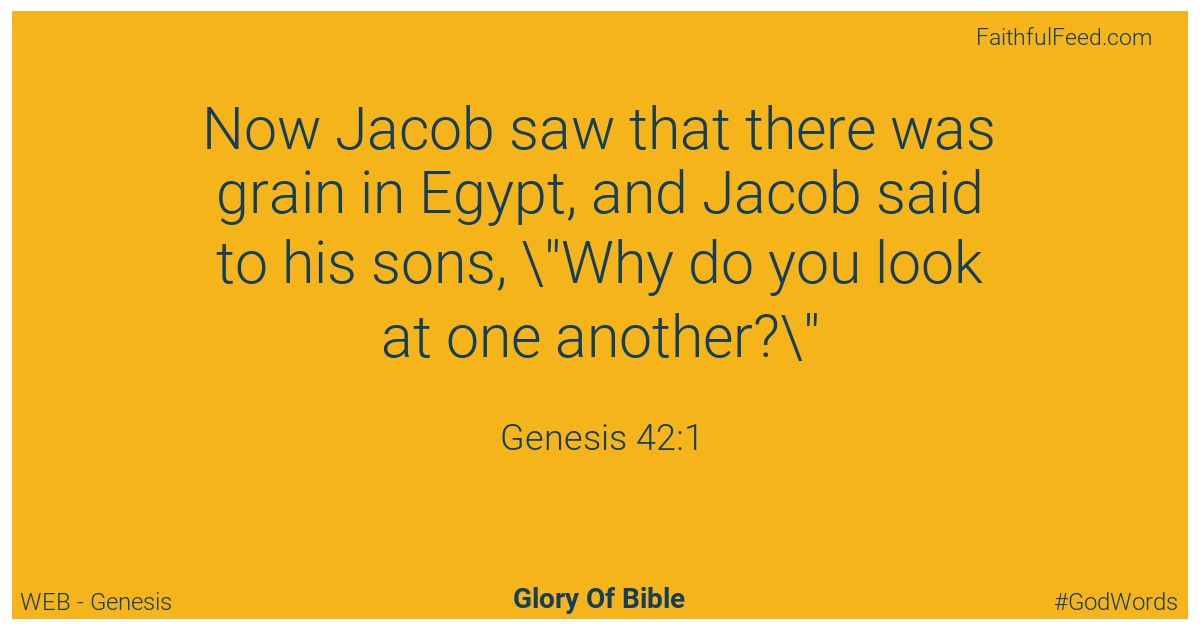 Genesis 42:1 - Web