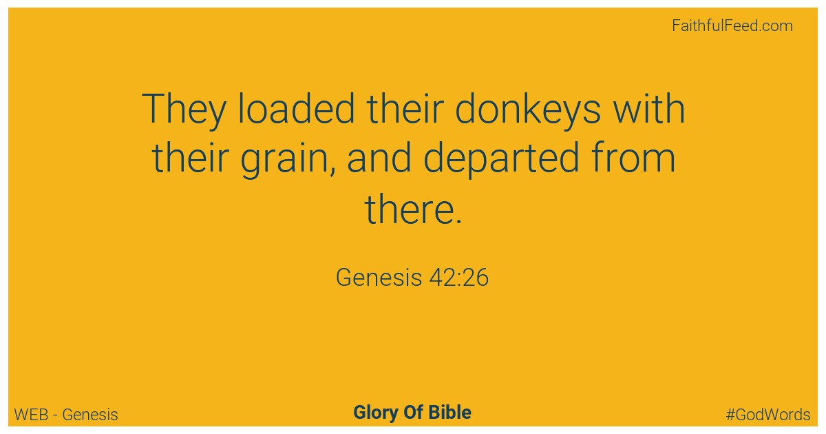 Genesis 42:26 - Web