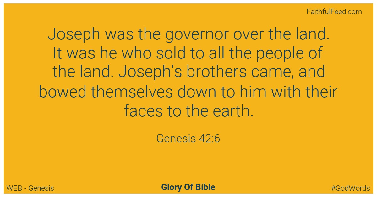 Genesis 42:6 - Web
