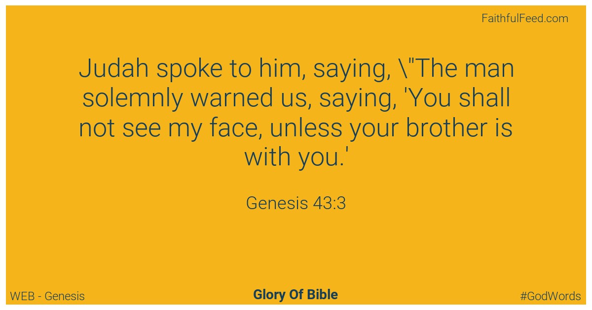 Genesis 43:3 - Web