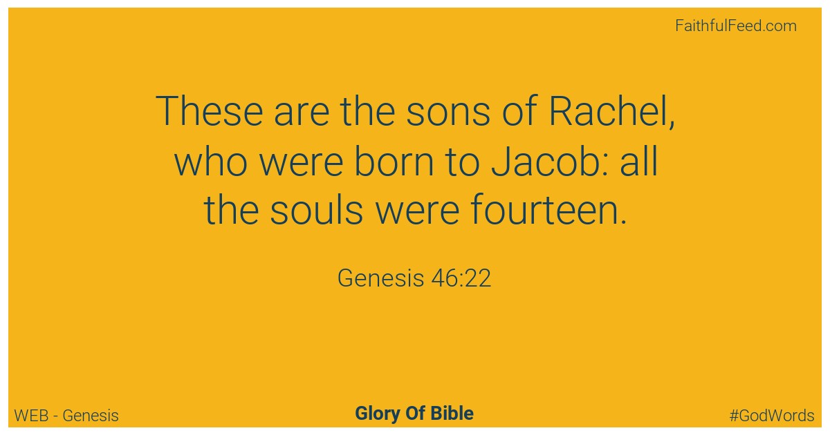 Genesis 46:22 - Web