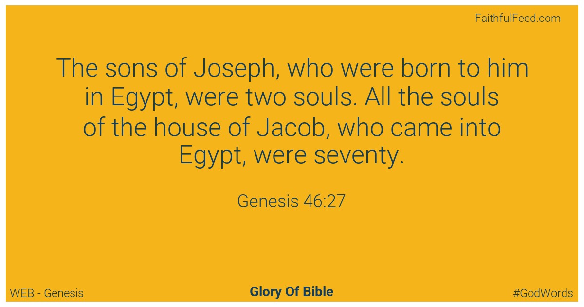 Genesis 46:27 - Web