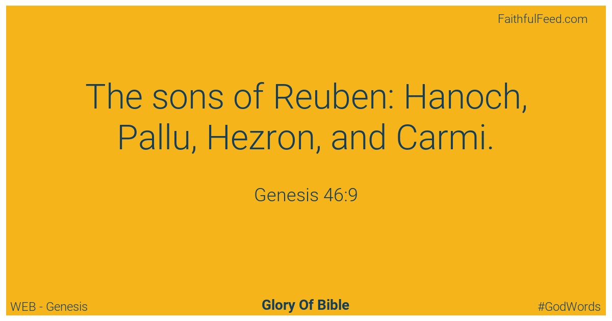 Genesis 46:9 - Web