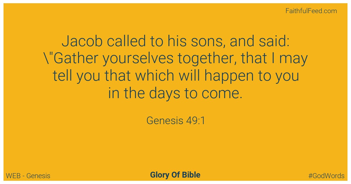 Genesis 49:1 - Web