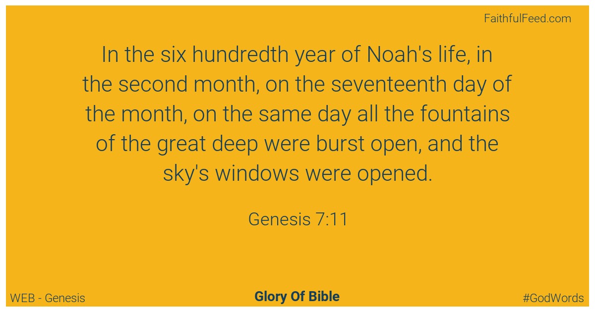 Genesis 7:11 - Web