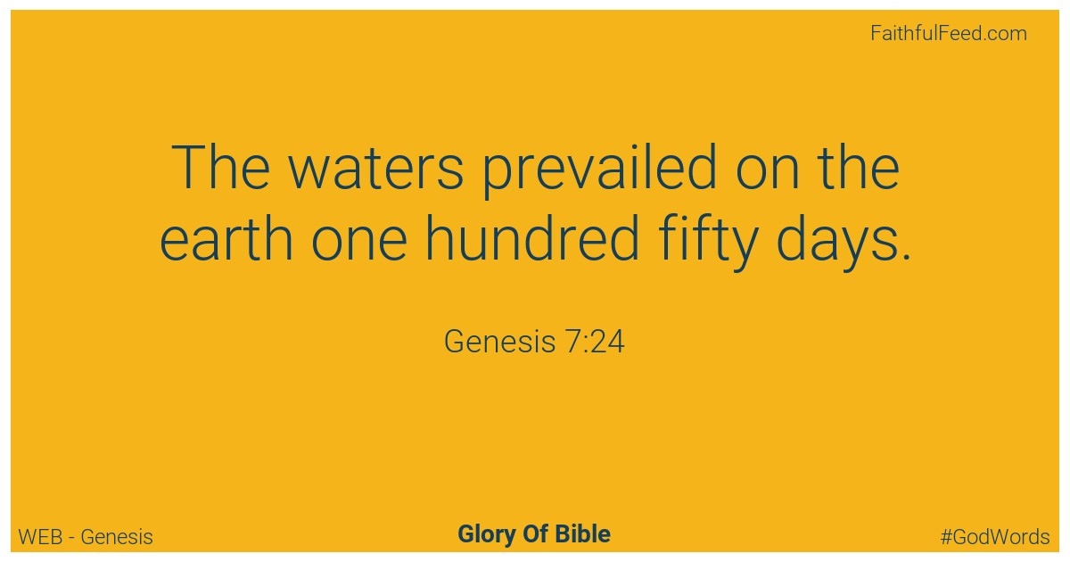 Genesis 7:24 - Web