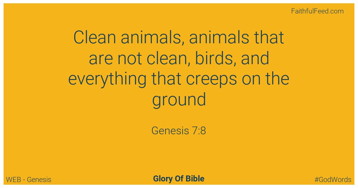 Genesis 7:8 - Web