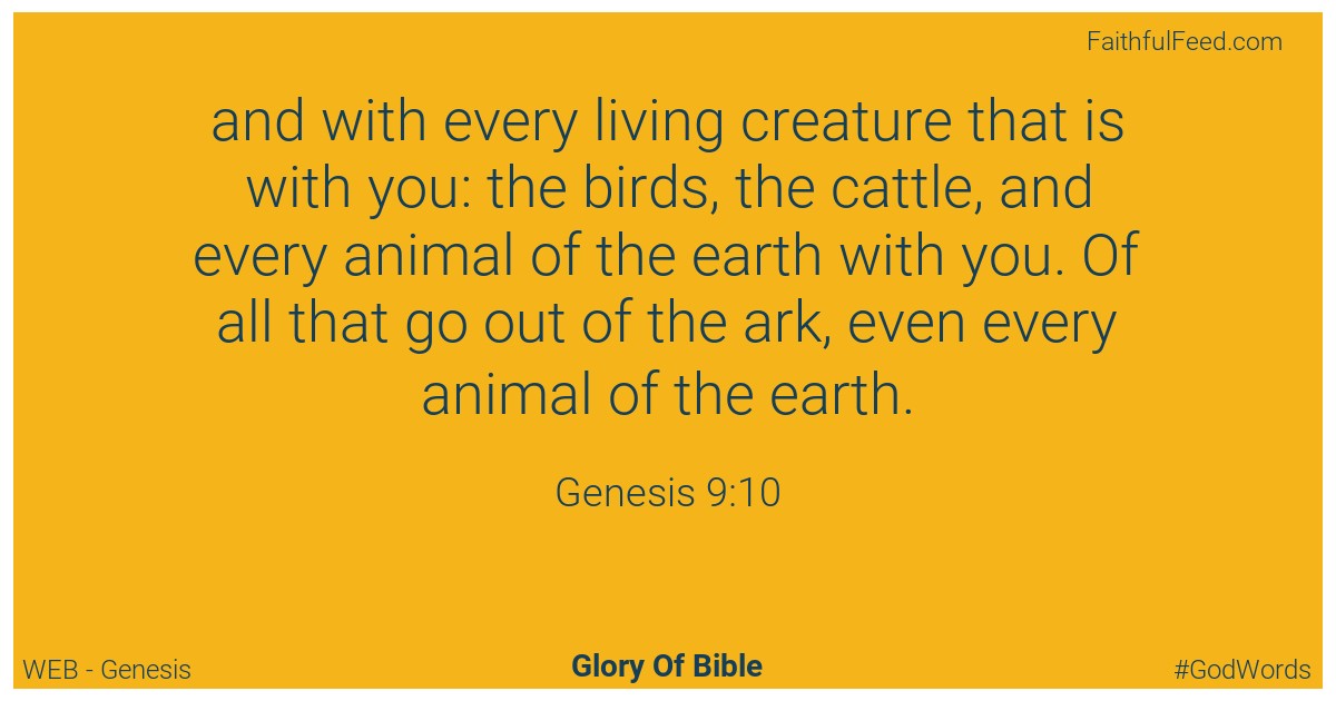 Genesis 9:10 - Web