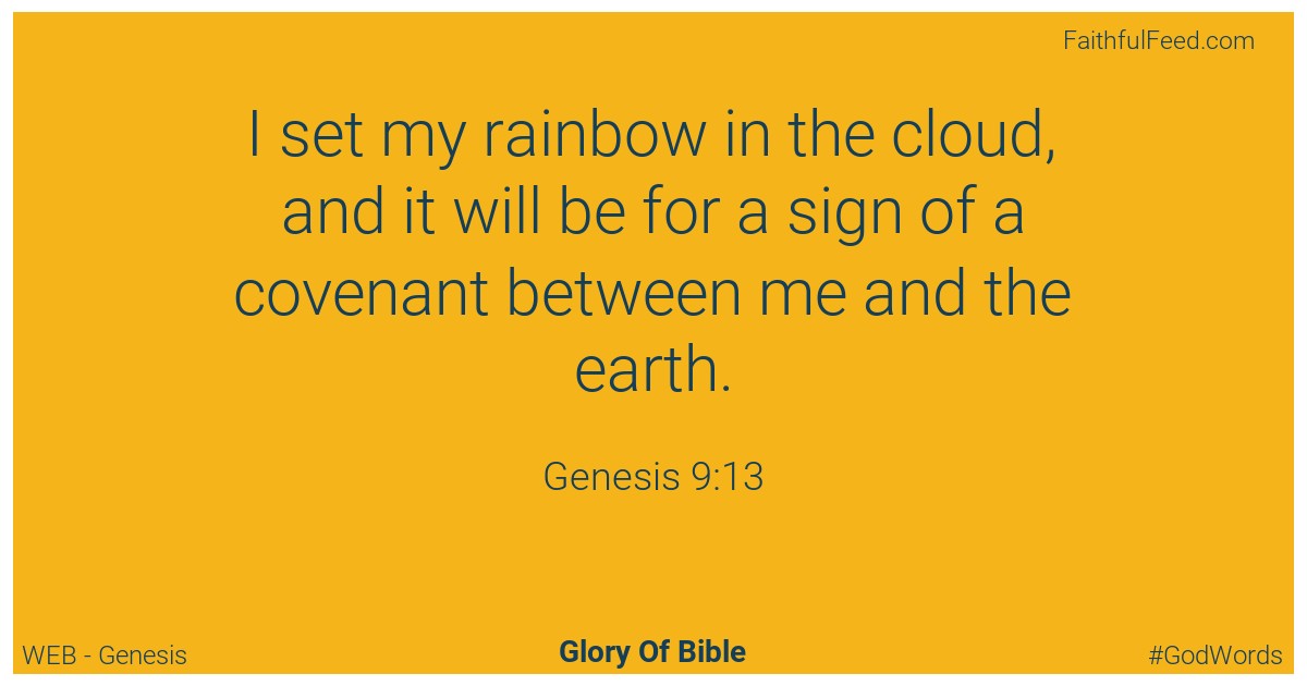 Genesis 9:13 - Web