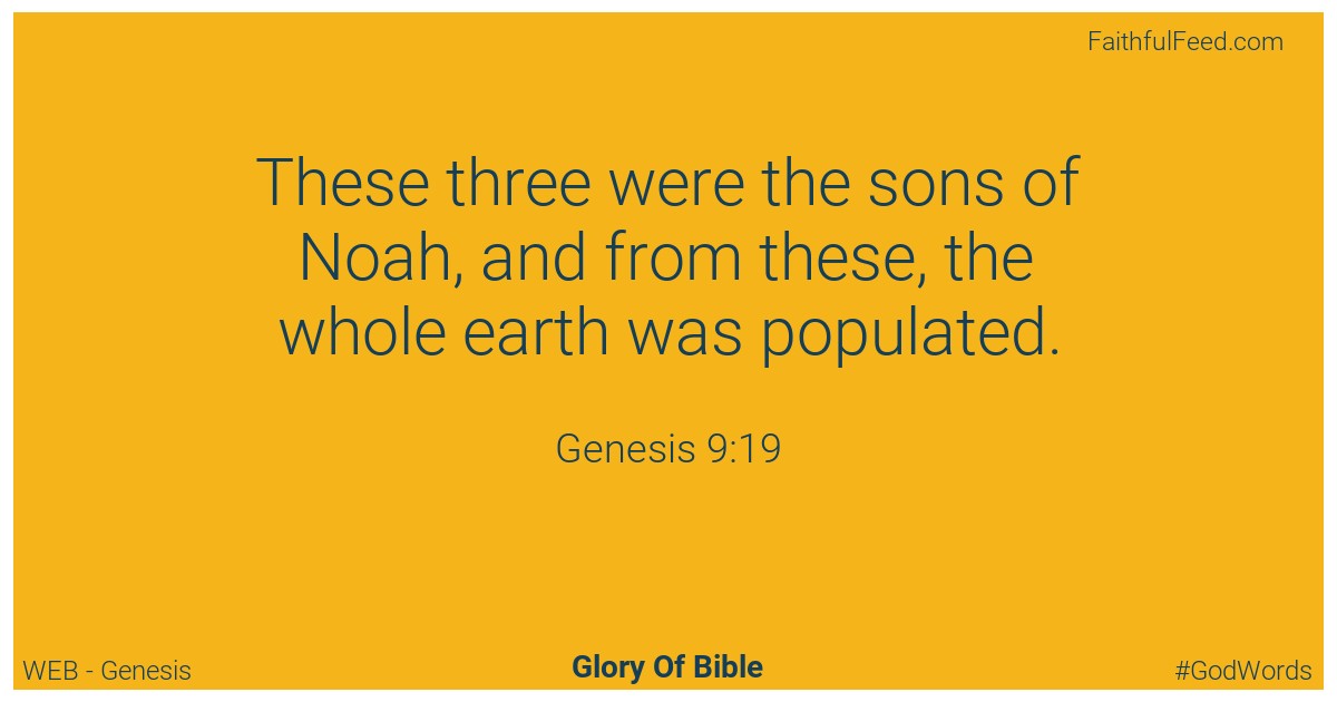 Genesis 9:19 - Web