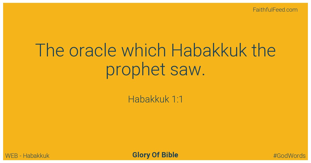 Habakkuk 1:1 - Web